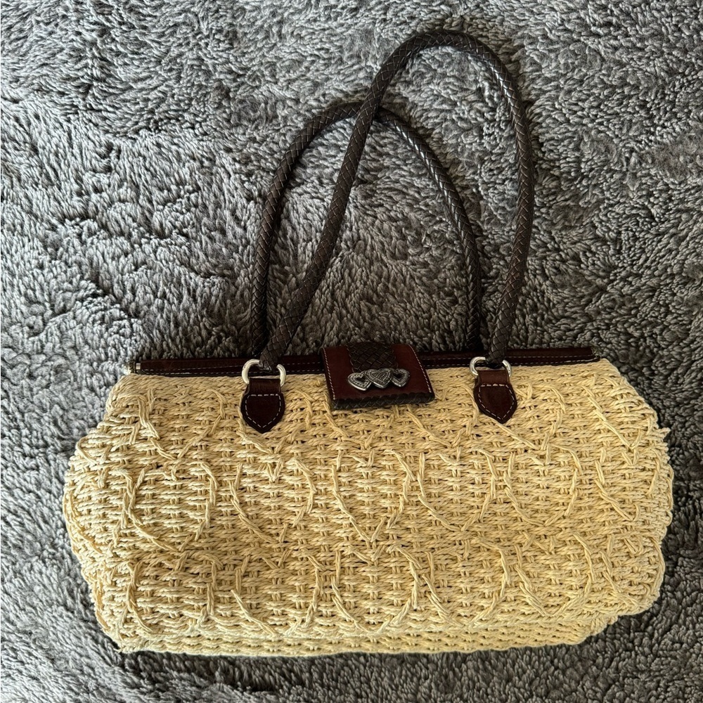 BRIGHTON Vintage Straw Purse